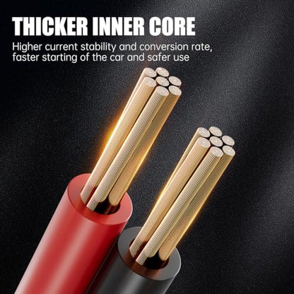 Heavy Duty Jumper Cables 1 Gauge 30FT 900A, Automotive Booster Cables for 12V/24V Car, SUV &Truck Battery with Professional Clamps and Carrying Bag, Suitable for gasoline and diesel engines - size: 1 Gauge 30FT