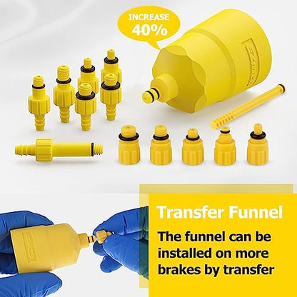 Hydraulic Brake Bleed Kit for Shimano,TEKTRO, MAGURA and Other Mineral Oil Brake Systems, Brake Fluid Change Hydraulic Kits, Including High Performance Brake Fluid Mineral Oil 120ml
