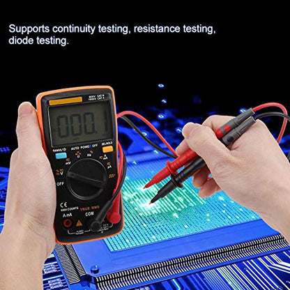 Multimeter, AN8008 True-RMS Digital AC DC Voltage Ammeter Current Ohm Meter for Resistance Testing, Diode Testing