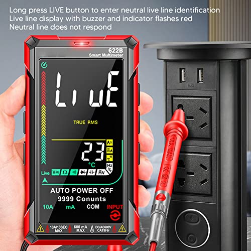 Digital Multimeter Kit Smart Touch Large Screen Rechargeable Digital Tester Fully Automatic Non Burning Ohm Amp Volt Meter