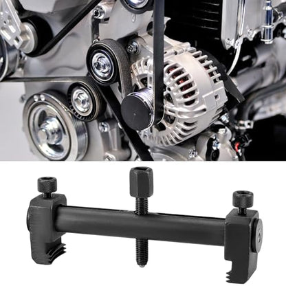 QWORK Universal Ribbed Drive Pulley Crankshaft Remover Tool Puller with Low Profile Arms for Restricted Engine Bays – 6.3” Max Jaw Opening