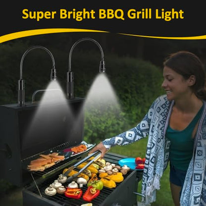 LED Work Light, Gooseneck Flashlight with Magnetic Base, Zoomable Flexible Led, 500 Lumen Mechanics Light Suitable for Auto Repair, Outdoor BBQ, Work Bench, Emergency, Pack of 2