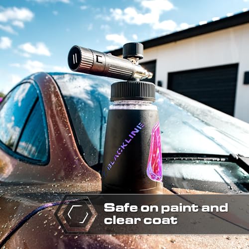Blackline® Ultra Foam Cannon, Adjustable Snow Foam Lance for Pressure Washer, Heavy-Duty Car Wash Foam Cannon with 1/4" Quick Connect, Wide Mouth Bottle, High-Output Thick Foam Spray - style: Foam Cannon Ultra