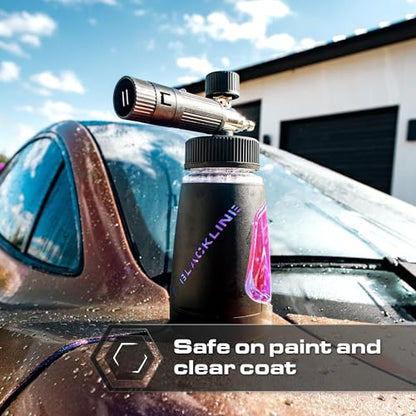 Blackline® Ultra Foam Cannon, Adjustable Snow Foam Lance for Pressure Washer, Heavy-Duty Car Wash Foam Cannon with 1/4" Quick Connect, Wide Mouth Bottle, High-Output Thick Foam Spray - style: Foam Cannon Ultra