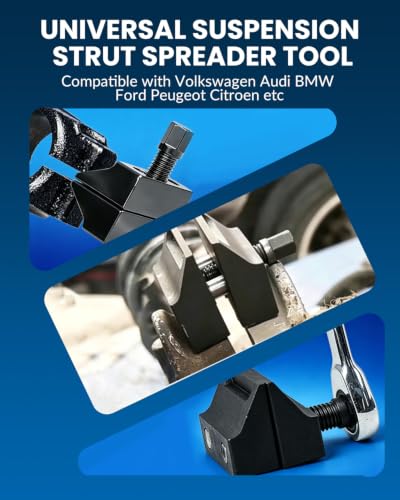 Strut Nut Socket 16mm 18mm 19mm 21mm 22mm 24mm with 12 Point 1/2" Drive Suspension Strut Spreader Socket Tool Suspension Strut Split Hub Steering Knuckle Spreader Tool 9pc Shock Absorber Tool - size: 10PC