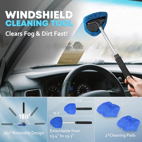 VCANENERGY Car Cleaning kit, Car Interior Detailing kit with 10000pa Car Vacuum Cleaner, Detailing Brush Set, Wheel Brush, Windshield Cleaner Tool, Complete Auto Accessories for Men, Women - size: 25 pcs