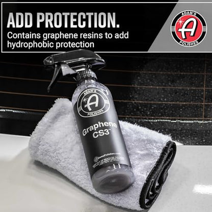 Adam’s Graphene CS3 Gallon - 3-in-1 Graphene Waterless Wash, Ceramic Detail Spray & Spray Coating, High Gloss, Streak-Free Shine & 90-Day Protection for Cars, RVs, Boats & Motorcycles - size: 128 Fl Oz (Pack of 1)