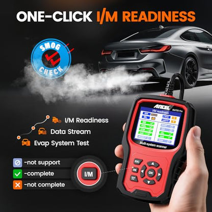 ANCEL BM700 PRO Fit for BMW Scanner - Battery Registration Tool, Code Reader for BMW/Mini/RR, Advanced OBD2 Scanner Auto V-I-N, Full System Diagnostic for BMW Scan Tool with All Reset Services (Red) - color: BM700 Pro Red