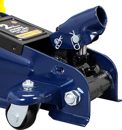 TCE AT82001U Torin Hydraulic Trolley Service/Floor Jack Combo with 2 Jack Stands, 2 Ton (4,000 lb) Capacity, Blue - size: 2 Ton