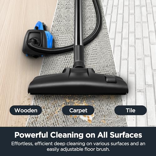 Eureka Bagged Canister Vacuum Cleaner, 3670H w/ 2bags, 3670h-blue - color: Blue, size: 3670H with 2 bags