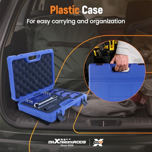 maXpeedingrods Engine Alignment Locking Timing Tool Kit for Mercedes Benz M157 M276 M278, with 4 Pcs Camshaft Adjuster Tools T60 T100 Camshaft Scoket Fuel Injector Puller, 276589014000, 278589002300 - style: 12 Pcs