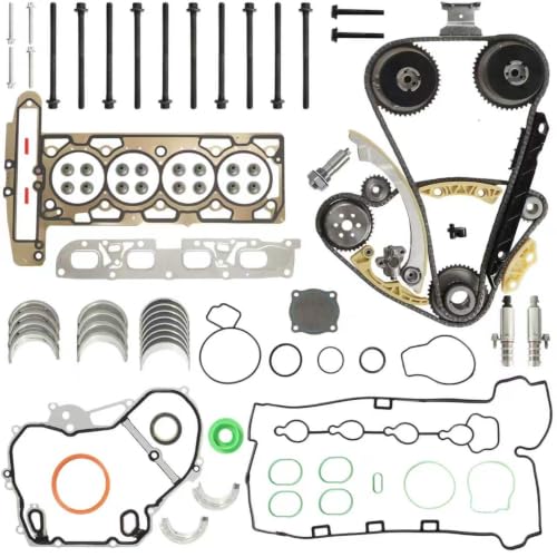 2.4L Timing Chain Kit Hesd gasket Set Fit For Buick Chevy GMC 2010-2017 | Fit For Buick LaCrosse Regal Verano Chevy Equinox Malibu Impala Orlando Captiva GMC Terrain 2010-2017 L4 24449448 12621505 - size: Timing Chain Kit wit Gasket Set for GM LAF 2.4L
