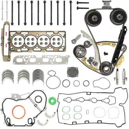 2.4L Timing Chain Kit Hesd gasket Set Fit For Buick Chevy GMC 2010-2017 | Fit For Buick LaCrosse Regal Verano Chevy Equinox Malibu Impala Orlando Captiva GMC Terrain 2010-2017 L4 24449448 12621505 - size: Timing Chain Kit wit Gasket Set for GM LAF 2.4L