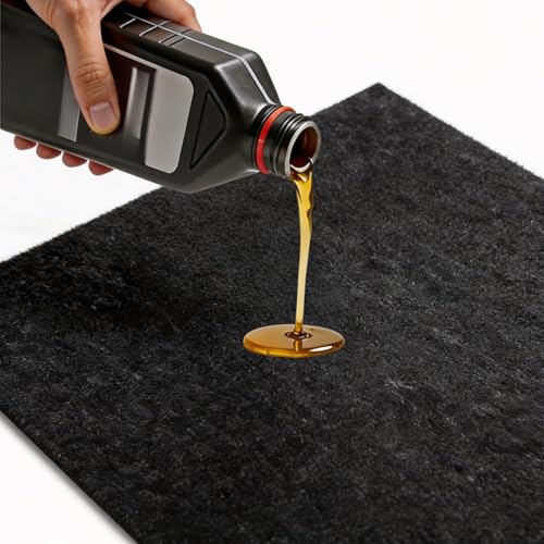 Oil Spill Mat 60" x 72", Absorbent Garage Floor Mat for Under Car, Waterproof Oil Pad, Reusable Washable Durable Maintenance Mat, Protects Garage Driveway Workshop from Spills and Stains, Black