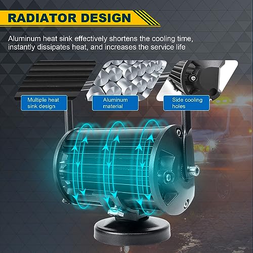 SKYWORLD 2Pcs Portable Magnetic Base Led Work Light Bar, 5 inch 72W Flood Beam, 12V 24V Off Road Driving Lights Fog Lamp for Car Truck 4x4 SUV ATV Tractors Excavator, 6000K White, Led Search Lights - size: 2Pcs 5 Inch 72W Flood