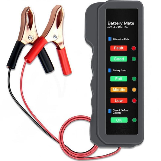 12V Battery Tester Car Battery Tester, Automotive Battery Checker Alternator Indicator, Portable Battery Load Tester for Vehicle Voltage Check