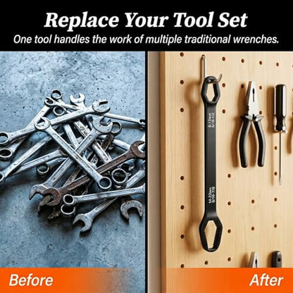 Universal Double Ended Wrench Set, 3mm-22mm Wrench Double-Head Self-Tightening Adjustable Wrench,Multifunctional Sink Tool Set for Home,Plumbing, Automotive Repair, Multi Size Bolt Removal,4PC - color: 4 Pcs