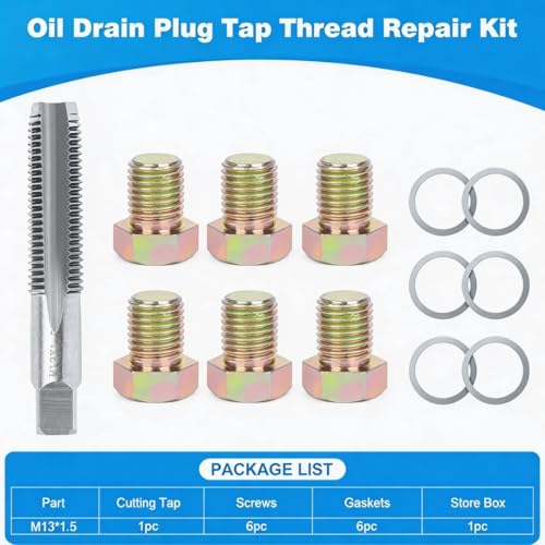 M13 X 1.5MM Oil Drain Plug Thread Repair Tool Kit, Oil Pan Thread Repair Kit - size: M13 x 1.5MM