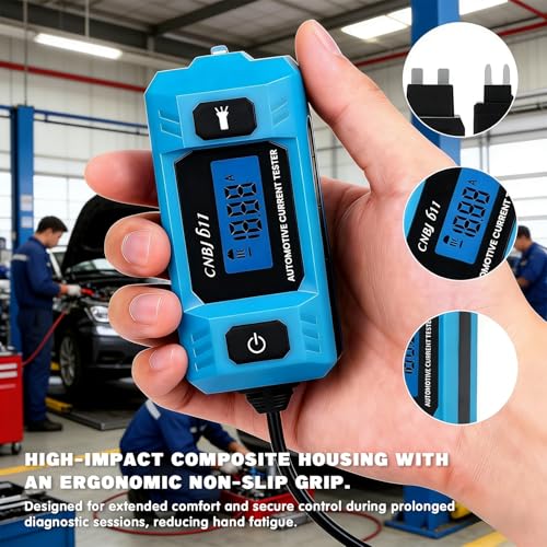 Automotive Circuit Fault Probe Tester, Portable High-Precision 20A 48V Automotive Circuit Fault Probe Tester, 2-in-1 Wire Tracer Short Finder, Car Fuse Blade Checker with LED Display & Front Light