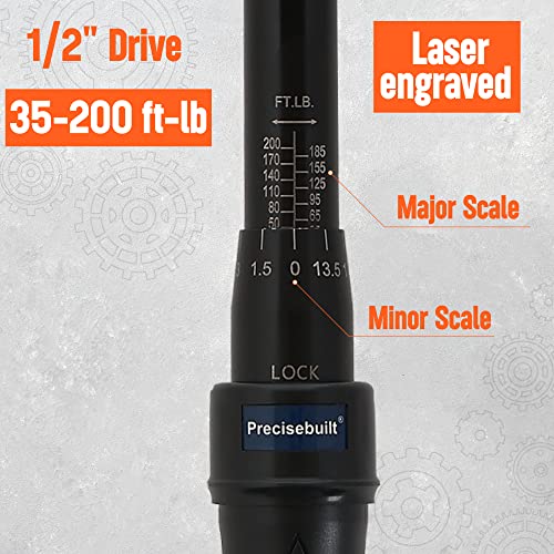 1/2" Drive 35-200 ft-lb Click Tech Torque Wrench - size: 1/2" DR. 35-200 ft-lb