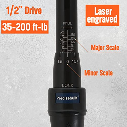 1/2" Drive 35-200 ft-lb Click Tech Torque Wrench - size: 1/2" DR. 35-200 ft-lb