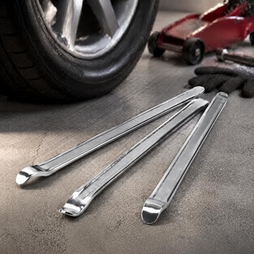 Fasmov 16" Tire Iron Spoons, 3 Pcs Spoon Lever Bar Kit, Heavy Duty Changing Tool, Repair Removal Kit for Motorcycle Bike Bicycle Scooter Mower ATV