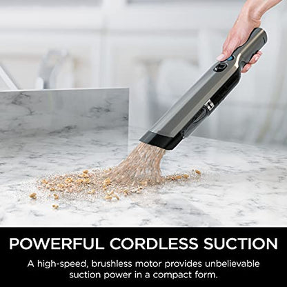 Shark WV201 WANDVAC Handheld Vacuum, Lightweight at 1.4 Pounds with Powerful Suction, Charging Dock, Single Touch Empty and Detachable Dust Cup,Graphite, Slate - color: Slate