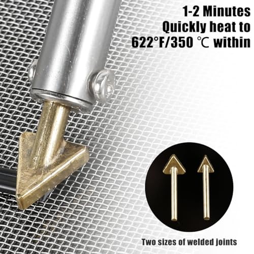 US Plastic Welding Kit 100W Small Soldering Iron Kit Fast Heating Portable Car Bumper Repair Welder Tool Set with 2 Soldering Iron Tips and 40 Welding Rods for Dashboard Canoe Kids Toy