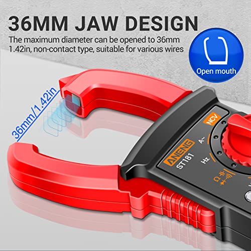 ANENG Digital Clamp Meter,Multimeter Tester,4000 Count,NCV,Amp Voltmeter | Measures AC Current, AC/DC Voltage,Capacitance, Resistance, Diodes, Continuity Frequency Backlight Electrican Tools - style: 4000 Counts AC Current