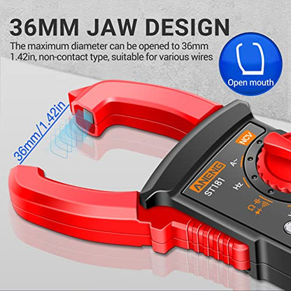 ANENG Digital Clamp Meter,Multimeter Tester,4000 Count,NCV,Amp Voltmeter | Measures AC Current, AC/DC Voltage,Capacitance, Resistance, Diodes, Continuity Frequency Backlight Electrican Tools - style: 4000 Counts AC Current