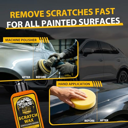 Car Scratch Remover for Vehicles, Scratch Repair Wax, Rubbing & Polishing Compound, Easily Removes Surface Scratches, Effectively Reduces Swirl Marks for Cars and Other Vehicles, 3.4oz/100ml