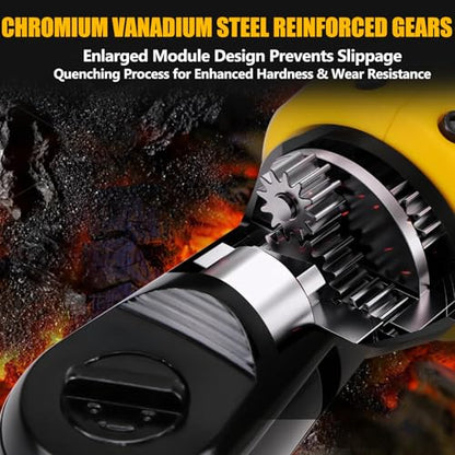 3/8" Cordless Ratchet Wrench,Compatible with DEWALT 20V MAX Battery,73.6 Ft-Lbs (100N.m) Brushless Electric Wrench Ratchet with Variable Speed Trigger,7 Sockets,1/4" Adaptor,3" Extension Bar