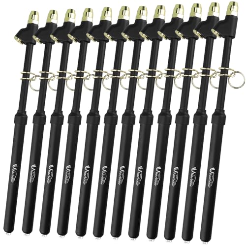 UHARBOUR Dual Head Tire Pressure Gauge 10-150PSI, 12 Pcs Heavy Duty Semi Truck Tire Pressure Gauge 1-10 Bar, Air Pressure Gauge for Tires Extended Tube for Semi Truck, RV, Car, Motorcycle