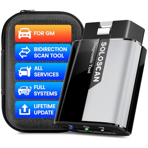 KINGBOLEN Soloscan for GM OBD2 Scanner Bluetooth, Lifetime Update | Bidirectional Scan Tool for iOS & Android, All Reset Service, Full System Diagnostic Tool for Buick/Chevy/Cadillac/GMC