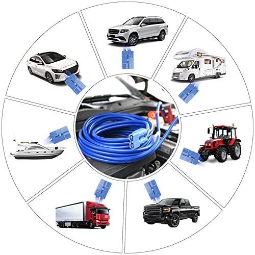 TOPDC Quick Connect Power Cable 1 Gauge 5 Feet Jumper Cables for Car, SUV and Trucks Battery, Heavy Duty Automotive Booster Cables for Jump Starting Dead or Weak Batteries (Pack of 2) - size: 1Guage-5FT (Pack of 2)