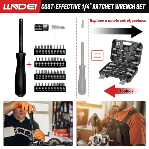 LLNDEI 3/8”Drive Impact Socket Set,Standard SAE(5/16 to 3/4-Inch) Metric Size(8-22mm), 95 Piece, CR-V Steel Deep&Shallow Kit, Adapters, Ratchet Handle, Screwdriver Bit Set, Spark Plug Socket, 6 Point - size: 95-Piece 3/8" Drive Impact Socket Set