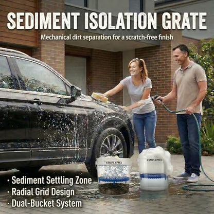 10.4" Heavy Duty Car Wash Bucket Insert (2-Pack) & Wash Mitt Kit - 10.6 oz Detailing Dirt Separator & Grit Trap, Scratch-Free Auto Wash, Fits 3.5 to 5 Gallon Buckets (Black Kit) - color: 2pack Blue