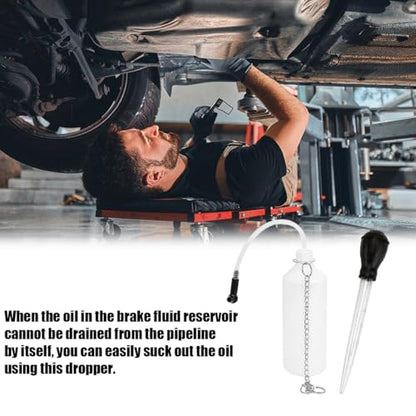 1L Car Brake Bleeder Vacuum Pump Kit, Vehicle Brake Bleeder Bottle with Hose and Connector, Automotive Stop System Bleeding Tools, Universal for SUV Automobile Truck