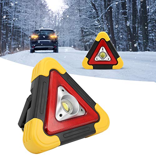 Car Warning Triangle Lamp, Emergency Safety Flashing Sign with Rechargeable Battery, MultiFunction Work Light - Durable ABS Plastic, Adjustable Brightness, Ideal for Roadside