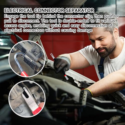 3 Pcs Electrical Disconnect Pliers,Automotive Electrical Connector Removal Tool,Upgrade Electrical Connector Pliers & Automotive Clip Removal Tool,Steel Automotive Hose Clamp Plier Set Tools(Black)