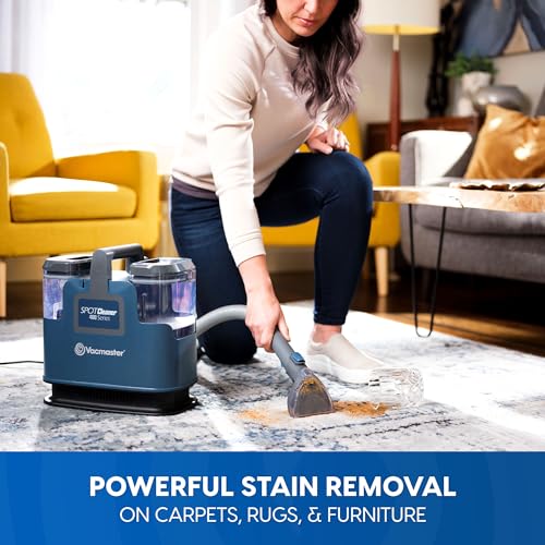 Vacmaster 400 Series Portable Carpet & Upholstery Spot Cleaner Machine | 16Kpa Power Suction with Versatile Tools for Pets, Area Rugs and Couches - SCB301 - color: Ink Blue