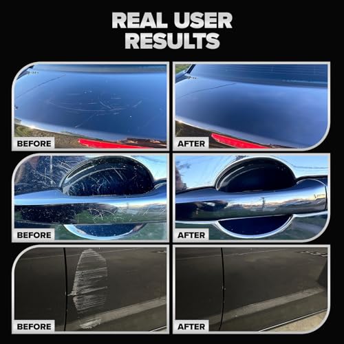 Carfidant Black Scratch and Swirl Remover - Car Scratch Remover for Paint Scratches - Polishing Compound for Cars Kit with Buffer Pad - Buffing Compound for Car Paint Restorer - style: Black Scratch Remover