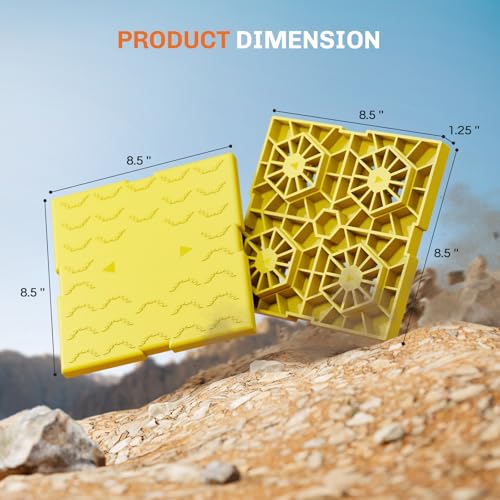 WELLUCK RV Leveling Blocks 12 Pack, Heavy Duty Camper Blocks & Interlocking Design Camper Levelers with 2 Velcro Straps - Customizable Height Sturdy RV Blocks for Single & Dual Wheels