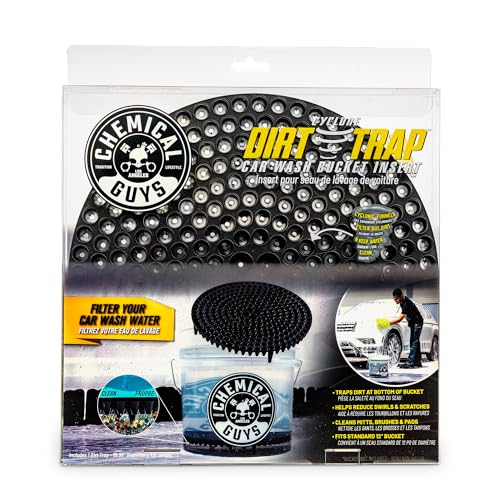 Chemical Guys, Cyclone Dirt Trap Car Wash Bucket Insert, 12 inch, Black | Drop-in filter traps dirt and grit at the bottom of the bucket to keep wash water cleaner and reduce swirls