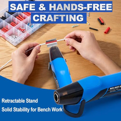 350W Mini Heat Gun for Heat Shrink Tubing, 460PCS 10-26 AWG Solder Seal Wire Connectors & Waterproof Shrink Tube Kit, Portable Hot Air Gun with 2-Temp Max 752°F (400°C) for Automotive, Wiring Repair - size: 460pcs (with heat gun)