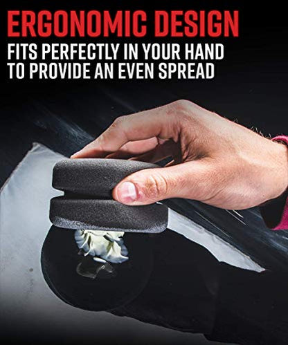 Adam's Polishes UFO Dual Sided Car Wax Applicator Car Detailing Waxing & Polishing Foam Pad | Use with Paste Wax, Ceramic Coating, Polish, Compound & More | Auto, Motorcycle, Boat, RV