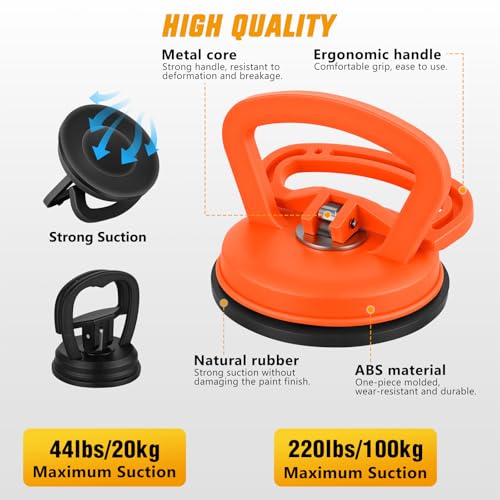 GOOACC 97 PCS Car Dent Puller Paintless Dent Removal Tool Adjustable Lifter Bridge Pullers 2 in 1 T-Bar Slide Hammer Suction Cup Glue Gun Repair Kit for Car Dents Hail Damage Door Body Ding - color: 97PCS Dent Puller Kit