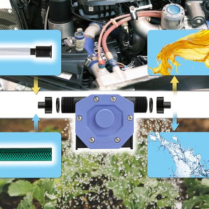 KITLUCK Hand Drill Pump, 750GPH Drill Powered Water Transfer Pump with Water Hose, Oil Tube and Adapter, Manual Water Pump for Drill, Small Self-Priming Electric Drill Pump for Water - color: Purple