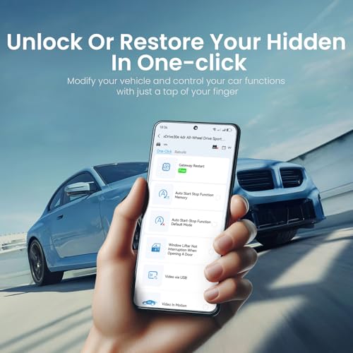 DFirst OBD2 Scanner Bluetooth Fixd Car Wireless Diagnostic Tool, ECU Coding, Customizations,Auto Connect Scanner Scan Tool (for Android & iOS, OBD Device)