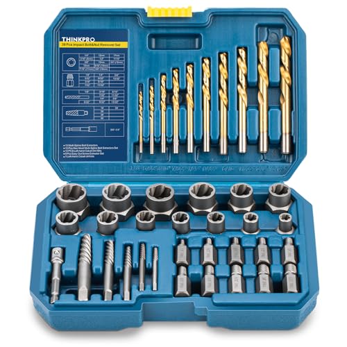 39Pcs Bolt Extractor Set and Drill Bit Kit | Multi-Spline Screw Extractors, Easy Out Broken Lug Nut Extraction Socket Set - color: 39-pc
